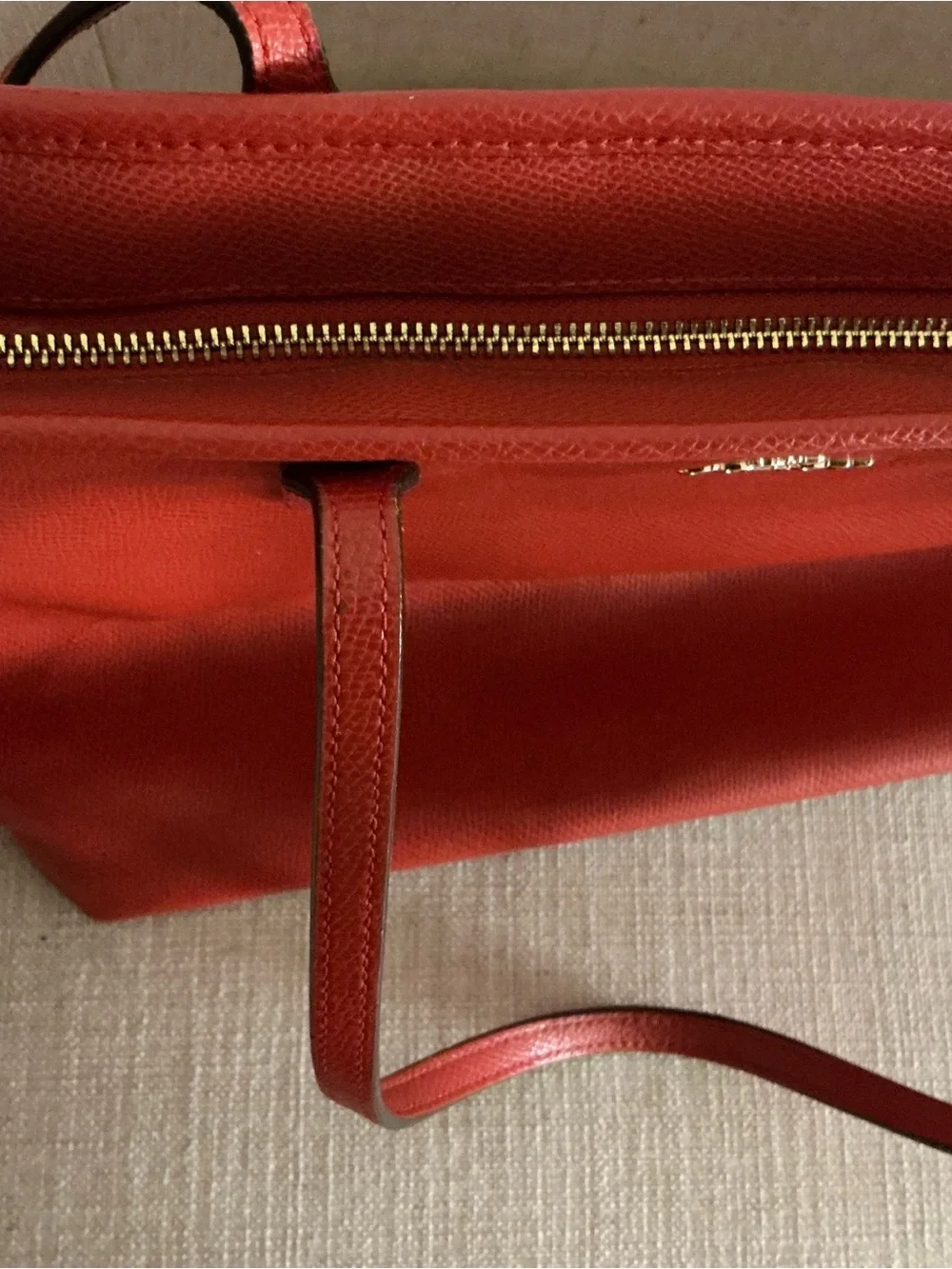 Coach city zip tote vibrant red handbag F36875
